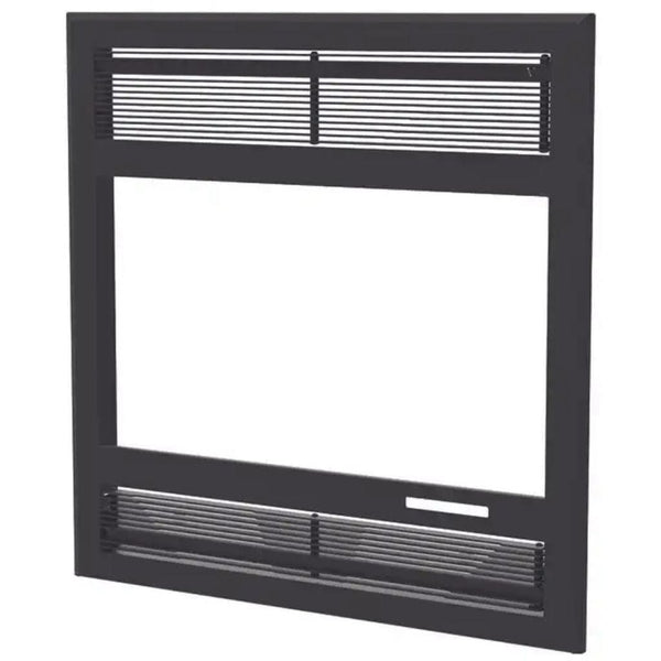 Ventis 35" x 35" Black Steel Modern Faceplate for HE250R Wood Burning Fireplace
