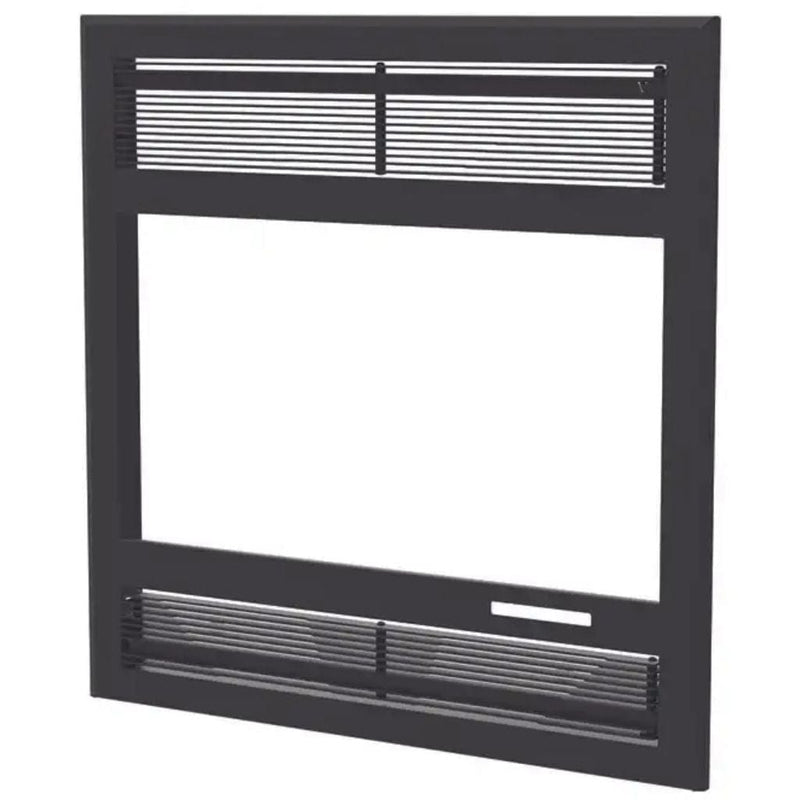 Ventis 35" x 35" Black Steel Modern Faceplate for HE250R Wood Burning Fireplace