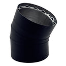 Ventis 6-Inch 30° Fixed Elbow – Double-Wall Black Stove Pipe