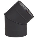Ventis 6" 45° Fixed Elbow – Double-Wall Black Stove Pipe