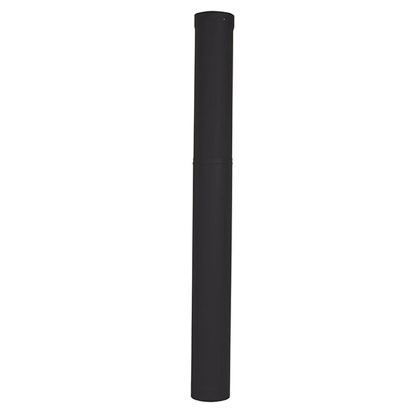 Ventis 6" Large Telescoping Stove Pipe – Single-Wall, Black Finish