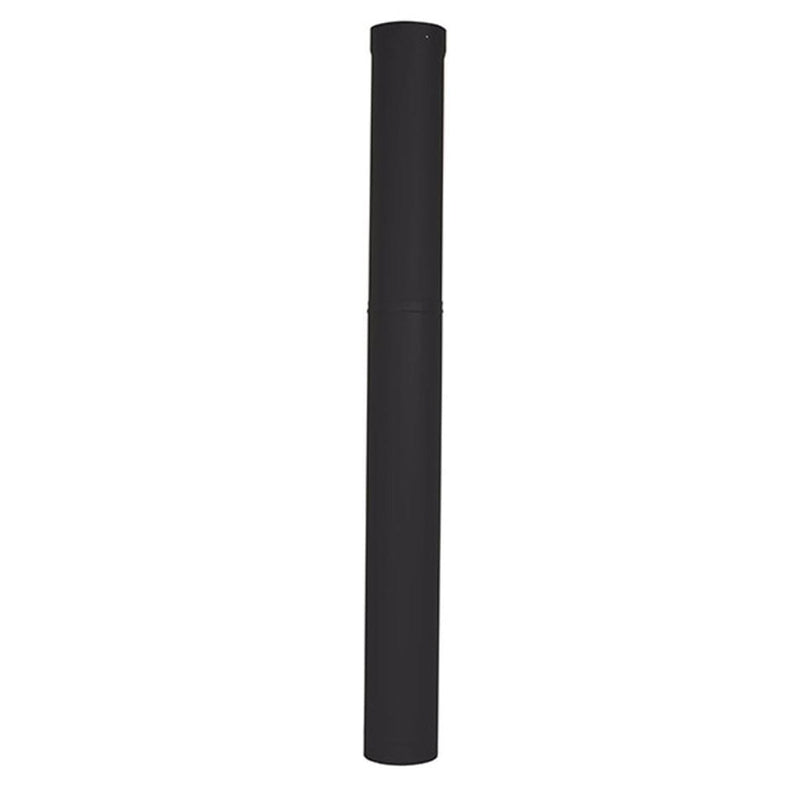 Ventis 6" Large Telescoping Stove Pipe – Single-Wall, Black Finish
