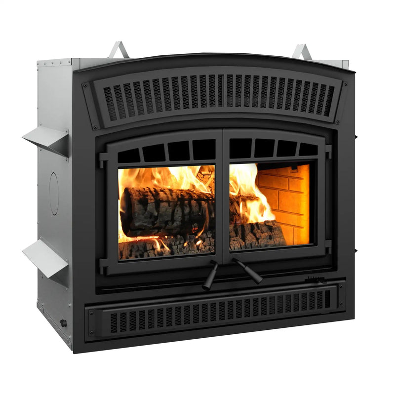 Ventis HE350 45" Black High-Efficiency Wood Burning Fireplace with Blower – EPA 2020 Certified

