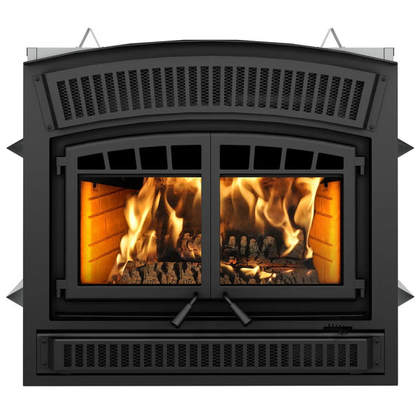 Ventis HE350 45" Black High-Efficiency Wood Burning Fireplace with Blower – EPA 2020 Certified

