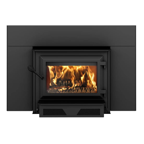 Ventis HEI240 Black 28" Large Wood Fireplace Insert with Blower, EPA 2020 Certified