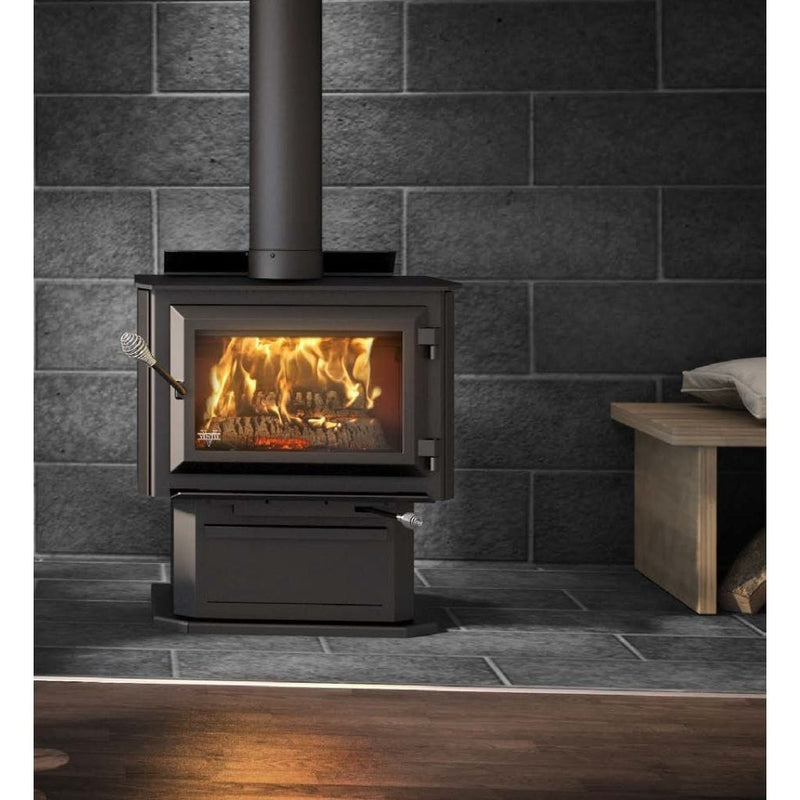 Ventis 25" HES170 Medium Black Wood Stove With Pedestal