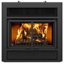 Ventis ME150 40" Black Wood Burning Fireplace with Firescreen Doors