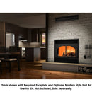 Ventis ME300 41" Black Wood Burning Large Fireplace with Blower