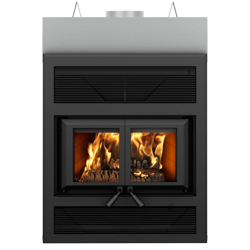 Ventis 25" HE325 Black Large Wood Fireplace