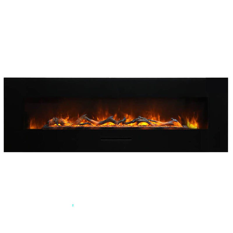 Amantii - 48" Wall Mount/Flush Mount Electric Fireplace with Glass Surround