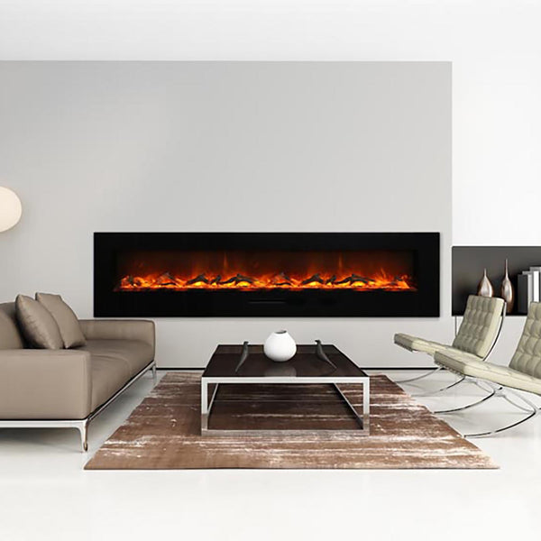 Amantii WM-FM Series Built-in or Wall Mount 88 Inch Electric Fireplace