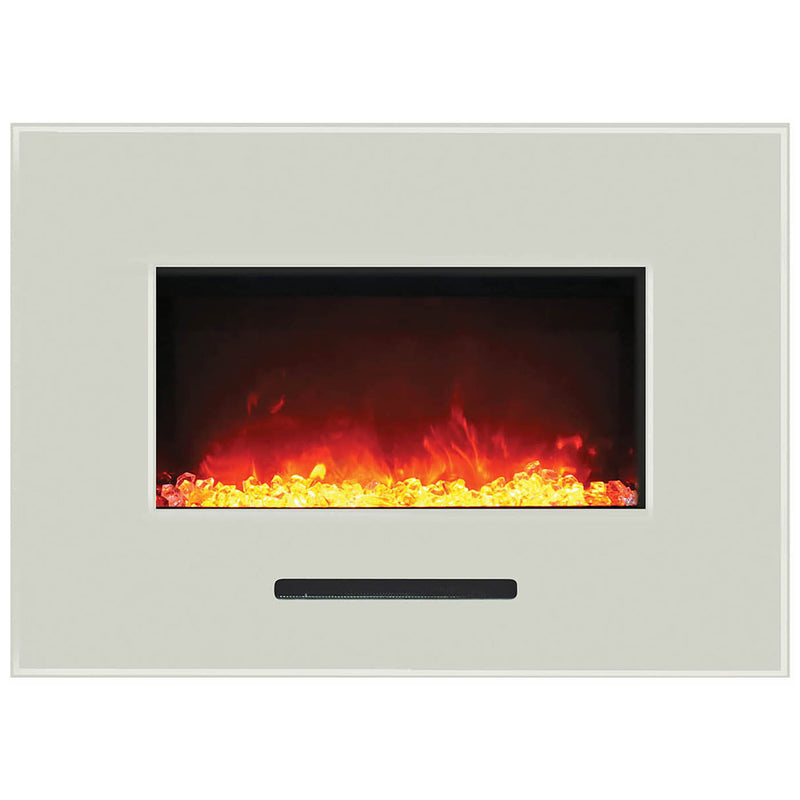 Amantii - 50" Wall Mount/Flush Mount Electric Fireplace with Glass Surround