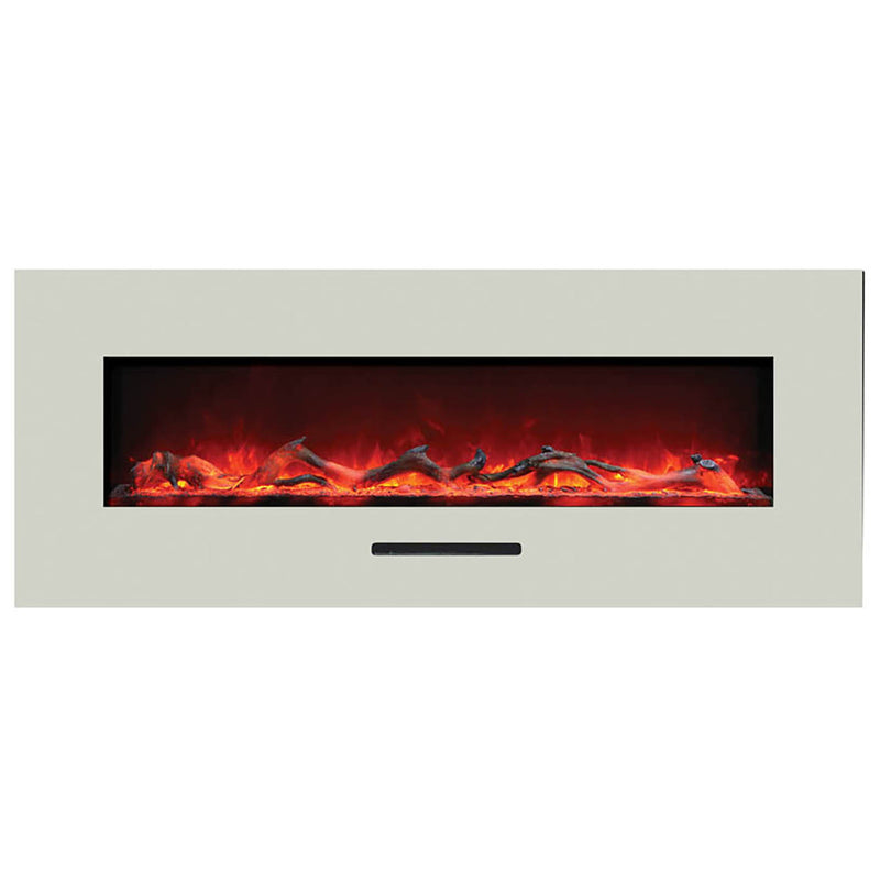 Amantii - 48" Wall Mount/Flush Mount Electric Fireplace with Glass Surround