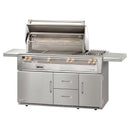 Alfresco 56-Inch Stainless Steel Freestanding Gas Grill w/ Refrigerated Cart, Rotisserie, Sear Zone & Side Burner