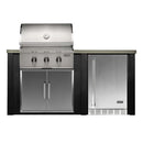 Haven Outdoor 72" Modular Kitchen Island with Coyote 30" Grill & Built-In Refrigerator