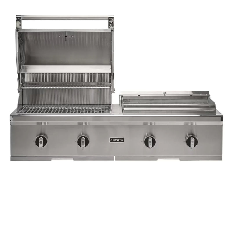 Coyote 50-Inch Built-in Gas Grill & Flat Top Combo