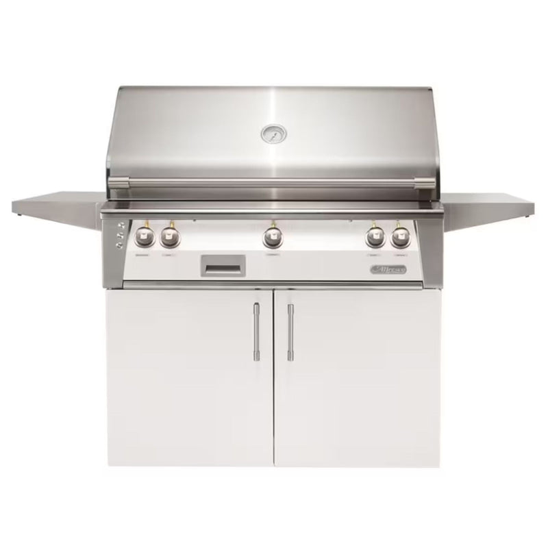 Alfresco 42" Freestanding Stainless Steel Gas Grill with Sear Zone, Rotisserie & Smoker System

