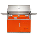 Alfresco 42-Inch Stainless Steel Freestanding Gas Grill w/ Rotisserie & Refrigerated Cart