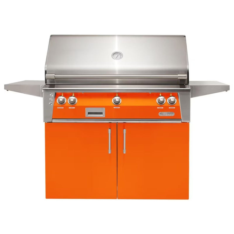 Alfresco 42" Freestanding Stainless Steel Gas Grill with Sear Zone, Rotisserie & Smoker System

