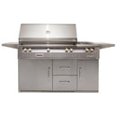 Alfresco 56-Inch Stainless Steel Freestanding Gas Grill w/ Refrigerated Cart, Rotisserie & Side Burner