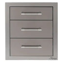 Alfresco 17-Inch Stainless Steel Soft-Close Triple Drawer