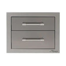 Alfresco 17-Inch Stainless Steel Soft-Close Double Drawer