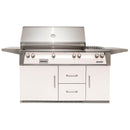 Alfresco 56-Inch Stainless Steel Freestanding Gas Grill w/ Refrigerated Cart, Rotisserie, Sear Zone & Side Burner