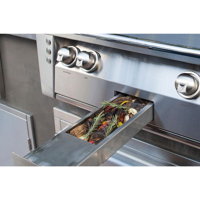 Alfresco 30-Inch Stainless Steel Freestanding Gas Grill w/ Rotisserie in Carmine Red