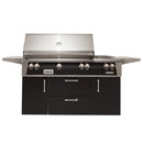 Alfresco Deluxe 56-Inch Stainless Steel Freestanding Gas Grill w/ Rotisserie, Side Burner & Sear Zone