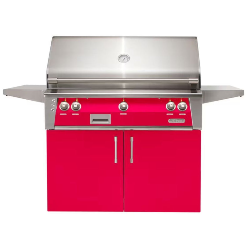 Alfresco 42" Freestanding Stainless Steel Gas Grill with Sear Zone, Rotisserie & Smoker System

