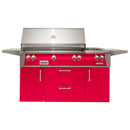 Alfresco Deluxe 56-Inch Stainless Steel Freestanding Gas Grill w/ Rotisserie, Side Burner & Sear Zone