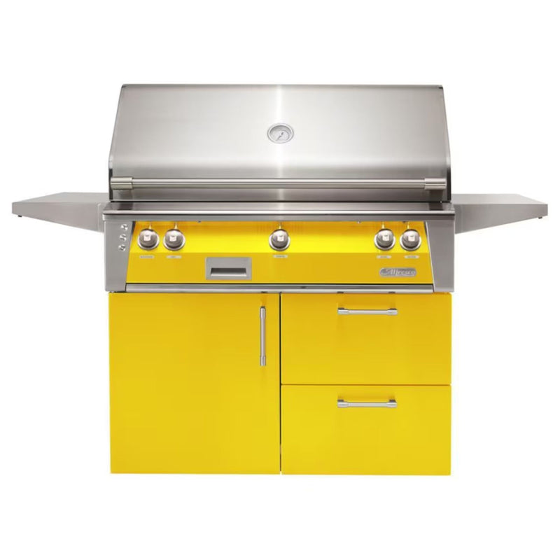 Alfresco Deluxe 42-Inch Stainless Steel Freestanding Gas Grill w/ Rotisserie & Sear Zone