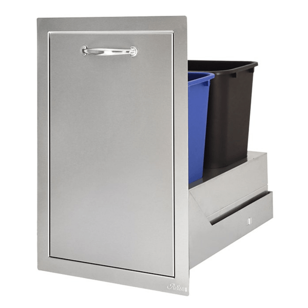 Artisan 20-Inch Stainless Steel Double Trash Drawer with Ball Bearing Slides – ARTP-TC2-20SC

