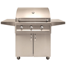 Artisan American Eagle 32-Inch Freestanding 3-Burner Gas Grill with Warming Rack AAEP-32C-NG/LP


