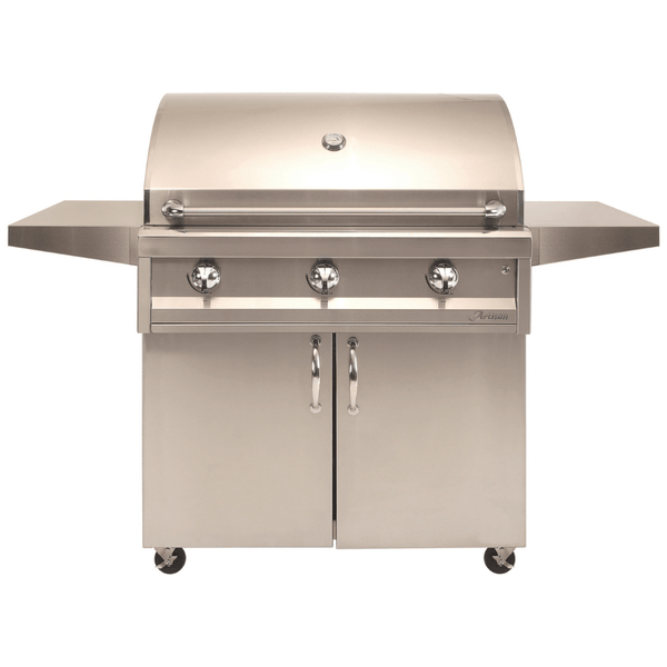 Artisan American Eagle 36-Inch Freestanding 3-Burner Gas Grill with Warming Rack AAEP-36C-NG/LP

