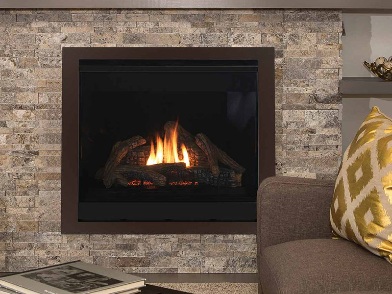 Astria Gemini - 45 inch Direct-Vent Gas Fireplace |  Electronic Ignition, Top/Rear Combo