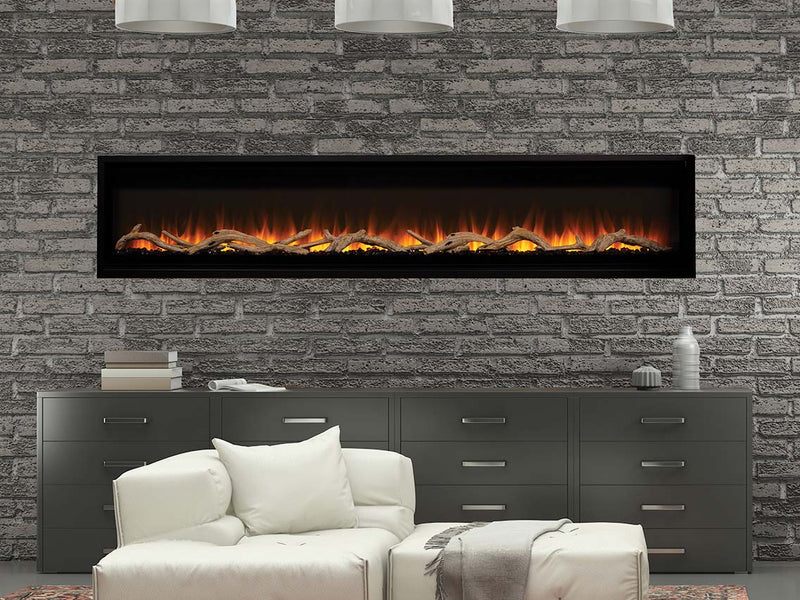 Astria Plexus - 60 inch Electric Fireplaces, Radiant, Front View