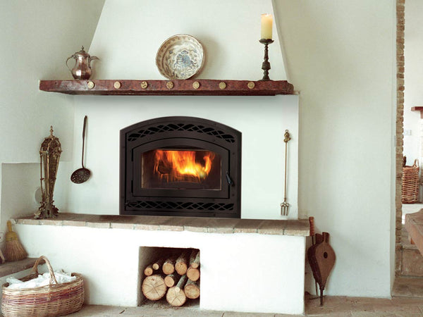 Astria Montecito - BIS EPA Certified Wood-Burning Fireplace, Front Open, Circulating, Montecito EPA Wood Fp, White Stacked