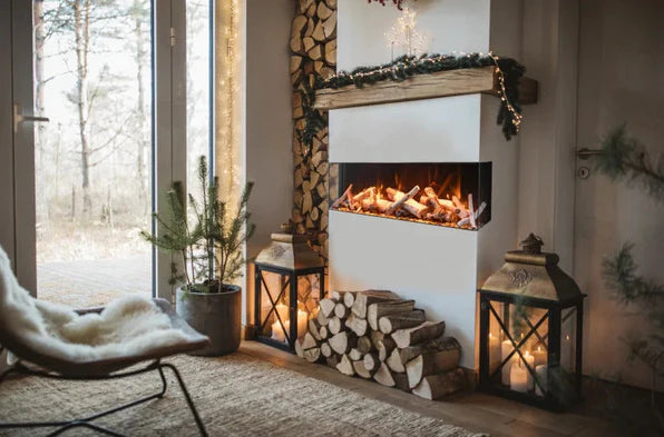 Amantii - Tru-View Bespoke 45" Three Sided Smart Electric Fireplace