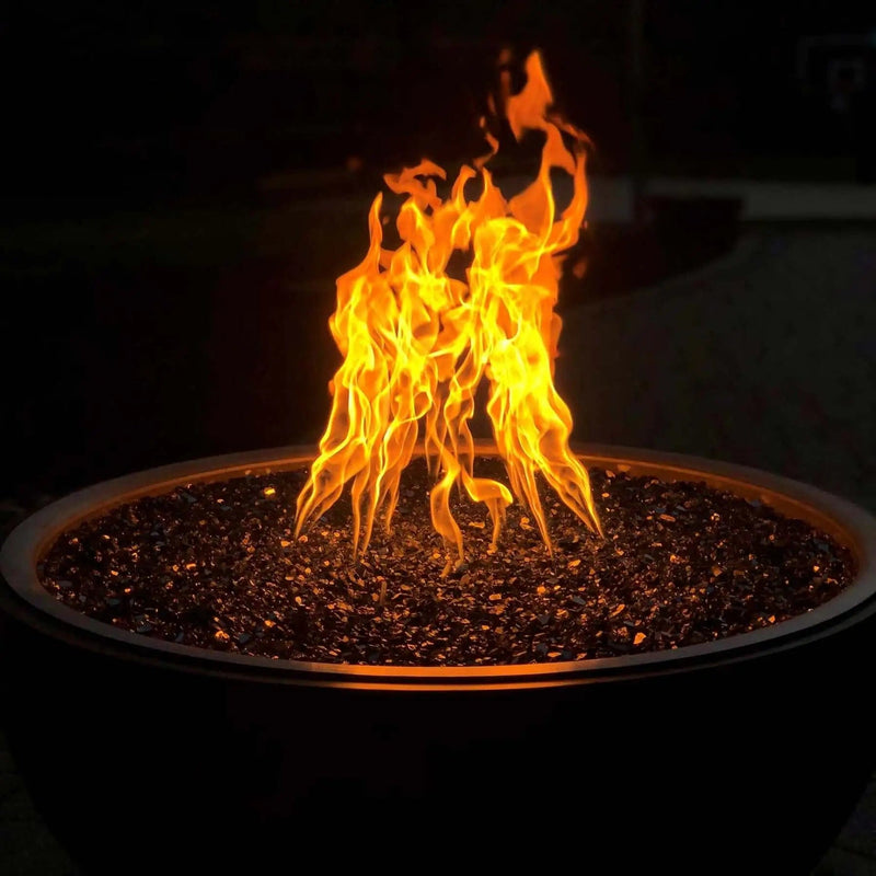 HPC Fire 35" Aluminum Fire Pit Bowl with 120V Electronic Ignition – On/Off Control