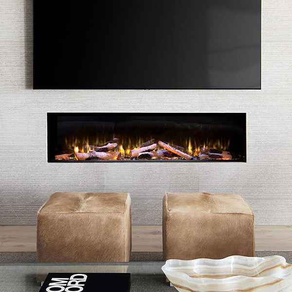 Astria Plexus - 60 inch Electric Fireplaces, Radiant, Front View