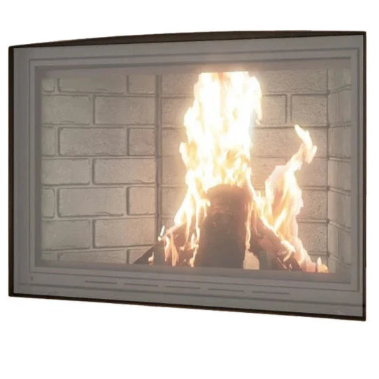 Valcourt - Frontenac Narrow Overlap Arched - VA11FA06 – Sleek Black Thin Tile Facing for Fireplaces