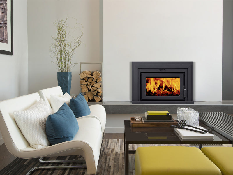 Astria Ladera - BIS EPA Certified Wood-Burning Fireplace, Front Open, Clean-Faced, Ladera EPA Wood Fp, White Stacked