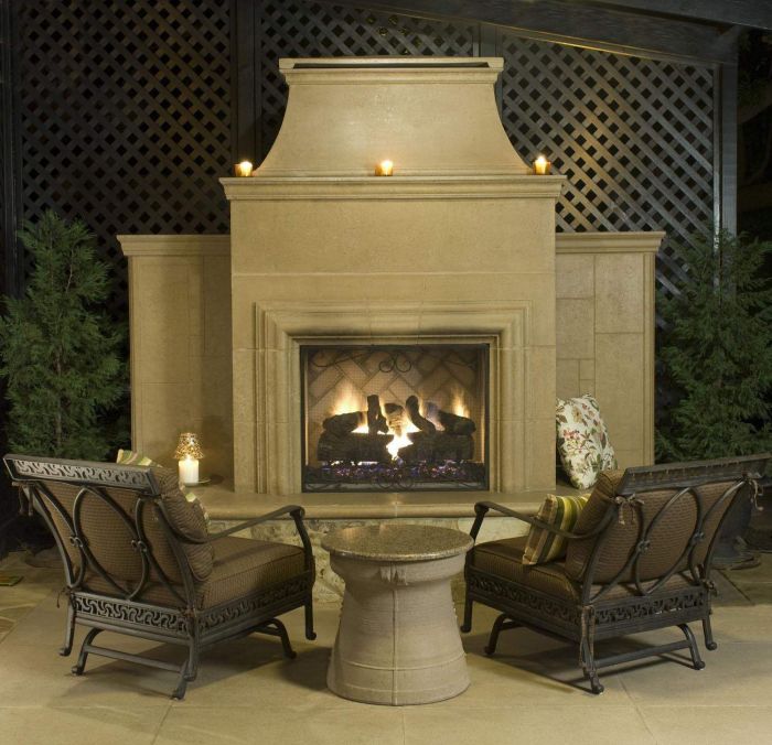 Astria Tuscan - 36 inch Outdoor Wood-Burning White Fireplace