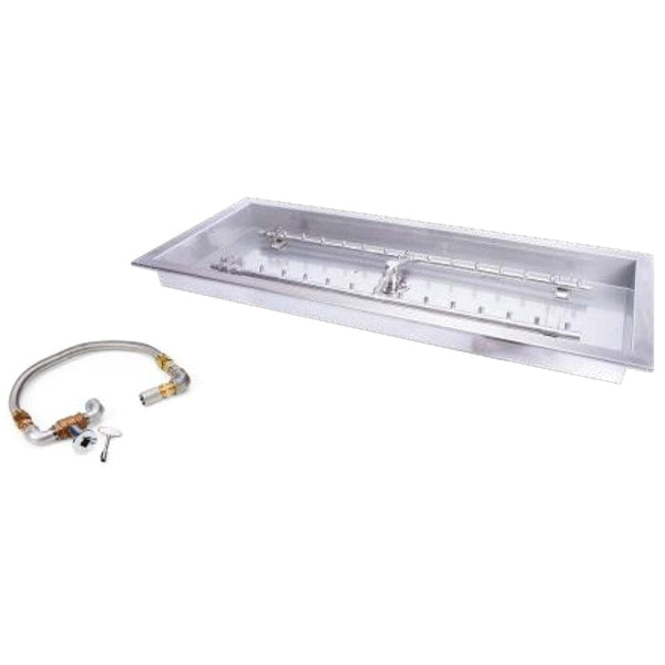 HPC Fire 24" x 12" SST Torpedo H-Burner Match-Lit Fire Pit Insert