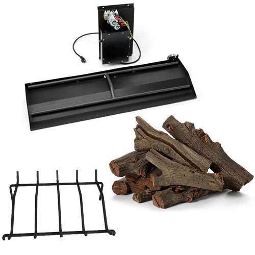 HPC Fire 28" Dual Step EI Fireplace Insert Kit with Western Driftwood & 120VAC Ignition
