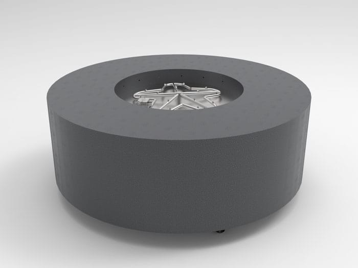 HPC Fire Agni 60" Natural Gas Fire Pit with Heavy-Duty Powder-Coated Steel & Match Lit Ignition – Series AGNI60-MLFPK-NG