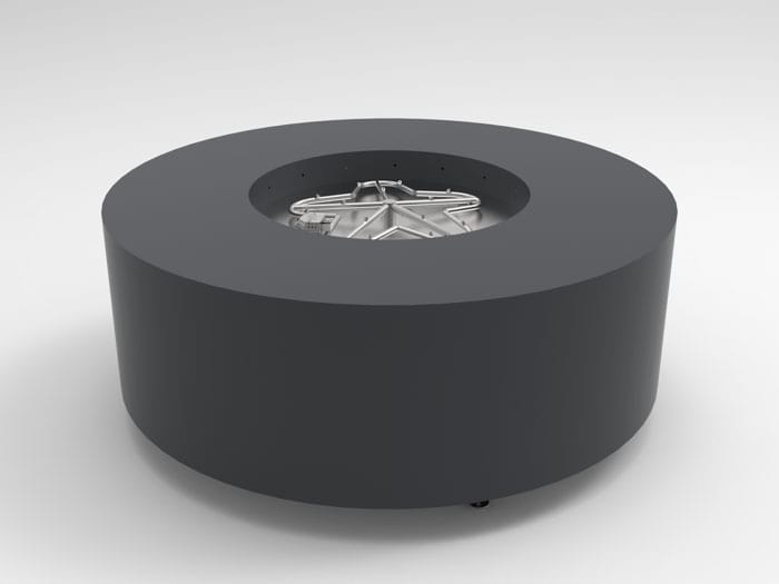 HPC Fire Agni 60" Natural Gas Fire Pit with Heavy-Duty Powder-Coated Steel & Match Lit Ignition – Series AGNI60-MLFPK-NG
