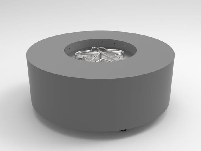 HPC Fire Agni 60" Natural Gas Fire Pit with Heavy-Duty Powder-Coated Steel & Match Lit Ignition – Series AGNI60-MLFPK-NG