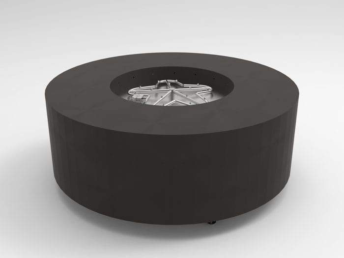 HPC Fire Agni 60" Natural Gas Fire Pit with Heavy-Duty Powder-Coated Steel & Match Lit Ignition – Series AGNI60-MLFPK-NG